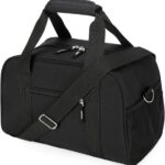 Small Gym Bag 14 inch, Mini Duffel Bag for Women & Men, Carry On Lightweight for Travel Sport - Black