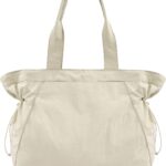 18L Side-Cinch Shopper Bags Lightweight Shoulder Bag Tote Handbag for Shopping Workout Beach Travel