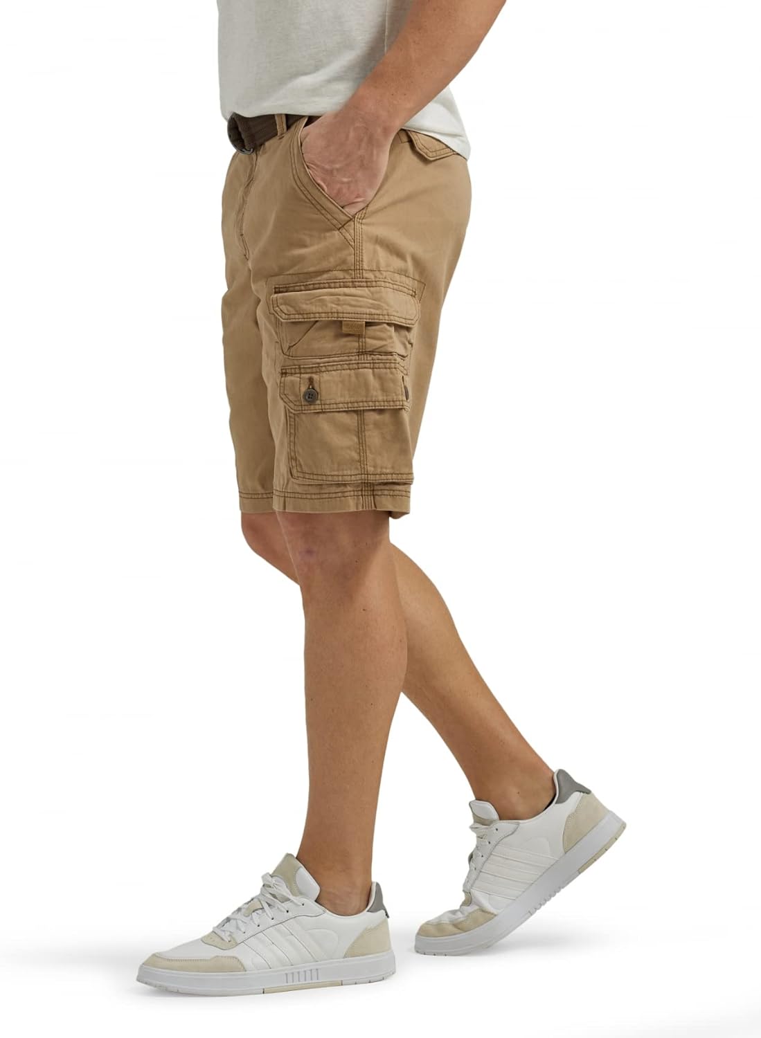 men Big & Tall Dungarees Belted Cargo Short