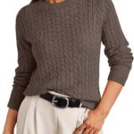 Cable Knit Sweater Women Soft Pullover Lightweight Ladies Business Casual Trendy Sweaters 2024