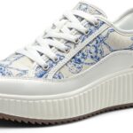 Women Platform Chunky Lightweight Comfortable Casual Lace-Up Sky Walking Fashion Sneakers