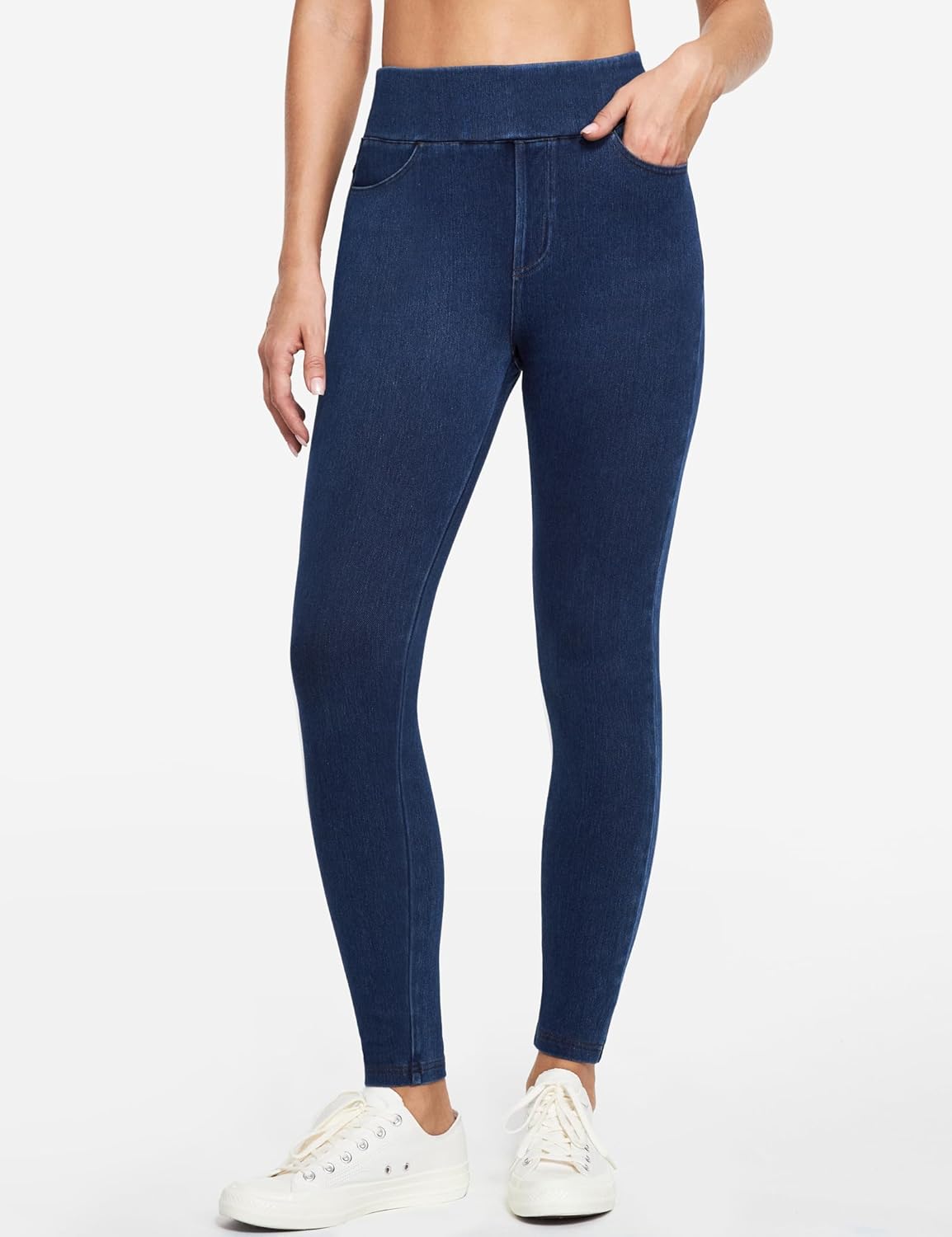 Jeggings for Women Tummy Control Pull on Stretchy Jeans High Waisted Skinny Jean Leggings with Pockets Trendy Casual