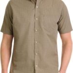 Men Wrinkle Free Short Sleeve Button Down Check Shirt