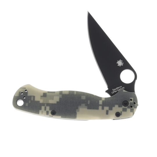 Spyderco Para Military 2 Digital Camo Folding Knife 3.45in Black Blade SPC81GPCMOBK2