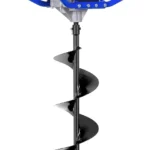 Post Hole Digger Gas Powered, 52cc 2.4 HP 2 Stroke Engine Earth Auger with 8" Drill Bit, EPA Compliant Post Hole Auger