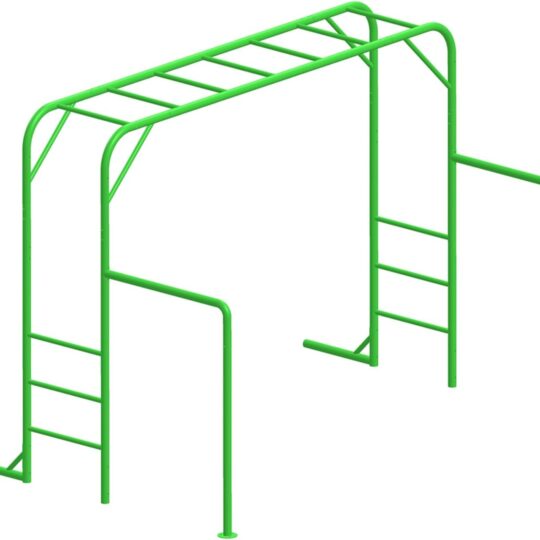 Outdoor Monkey Bar Set with Climbing Frame, Green