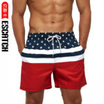 ESCATCH Factory Direct Cross-Border Printed Beach Shorts Men's Swim Shorts Quick-Dry Four-Quarter Shorts Casual Shorts Swim Shorts