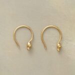 18Kt Gold Plate Double Dot Earrings