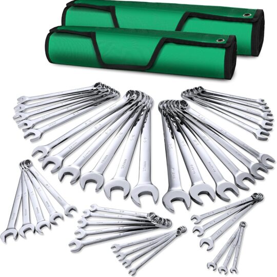 SK 42-Piece Wrench Set, SAE & Metric, SuperKrome Finish