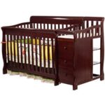Dream On Me Brody 5-in-1 Convertible Crib with Changer. Cherry