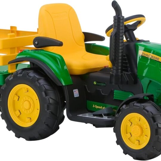 Peg Perego John Deere 12V Ride-On Tractor with Trailer