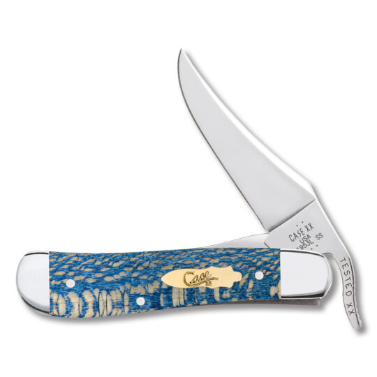 Case XX RussLock Folding Knife Blue Sycamore Wood CA63734