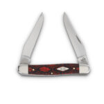 Case XX Red Bone Snake Skin Muskrat With Diamond Shield CA12517SS