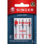 SINGER Leather Machine Needles Assorted Sizes 3ct