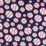 Baseball Blizzard Fleece Fabric