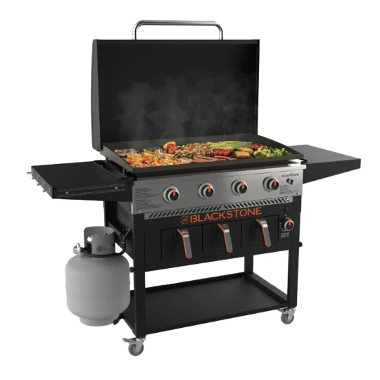 Blackstone 4-Burner 36" Propane Outdoor Griddle with Air Fryer and Hood