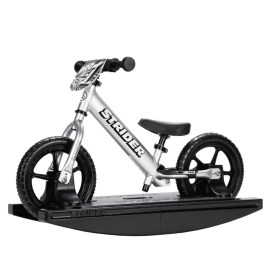 Strider - 12 Pro 2-in-1 Rocking Balance Bike, Ages 6 months to 5 Years - Silver