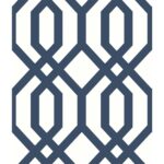 RoomMates 20.5 x 16.5' Navy Gazebo Lattice Peel & Stick Wallpaper