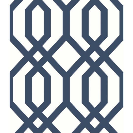 RoomMates 20.5 x 16.5' Navy Gazebo Lattice Peel & Stick Wallpaper