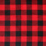 Black & Red Buffalo Plaid Sew Lush Fleece Fabric