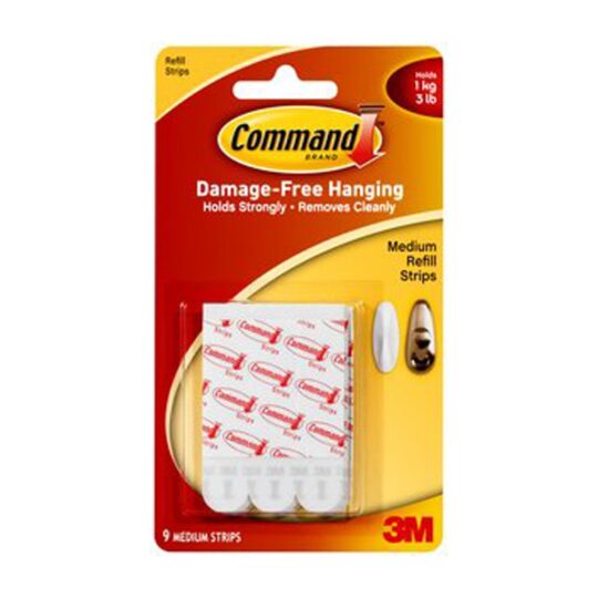 Command 3lbs Medium Refill Strips 9pk