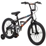 Mongoose Switch Kids Bike with Training Wheels. 18 Inch Wheels. Ages 5-9. Black