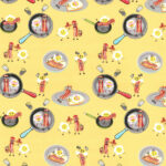 Fabric Traditions Breakfast Foods Yellow Novelty Cotton Fabric