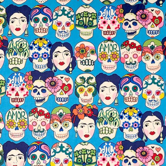 Alexander Henry Blue Gotas De Amor Premium Cotton Fabric