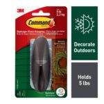 Command 5lbs Outdoor Metallic Bronze Hook & Strips 3ct