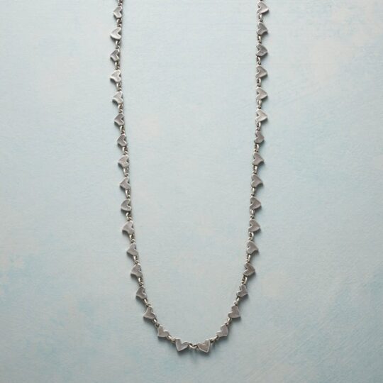 Sterling Chain Of Hearts Necklace