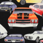 Alexander Henry Pure Muscle on Black Novelty Cotton Fabric