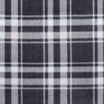Winter Black Plaid Anti Pill Fleece Fabric
