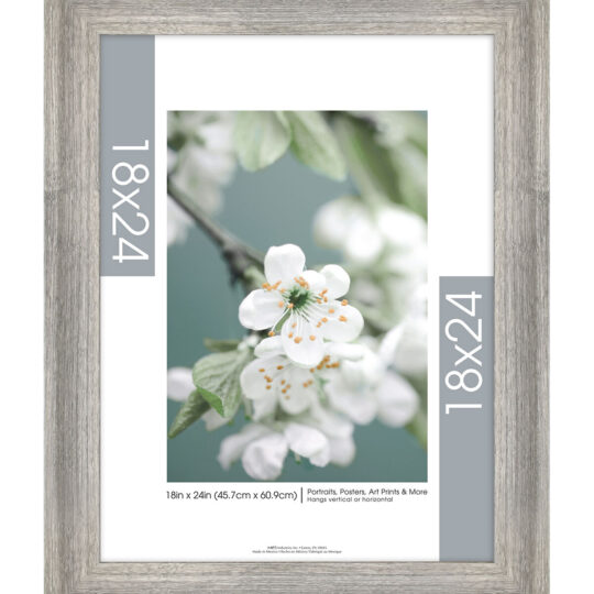MCS 18x24 Gray Rustic Poster Frame Rustic