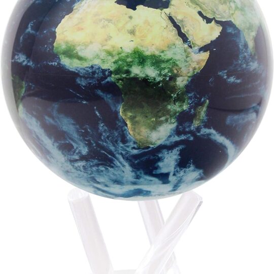 MOVA 4.5" Self-Rotating Globe Earth with Clouds, Light Powered