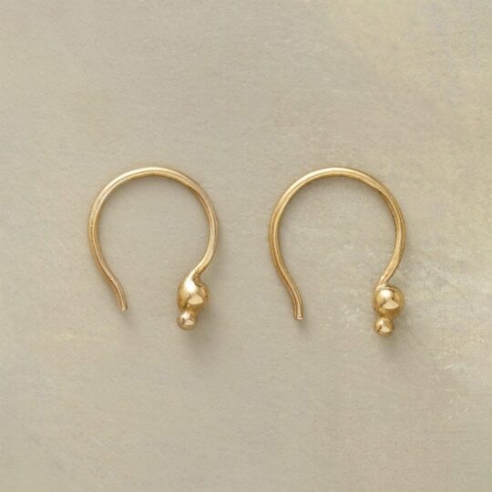 18Kt Gold Plate Double Dot Earrings