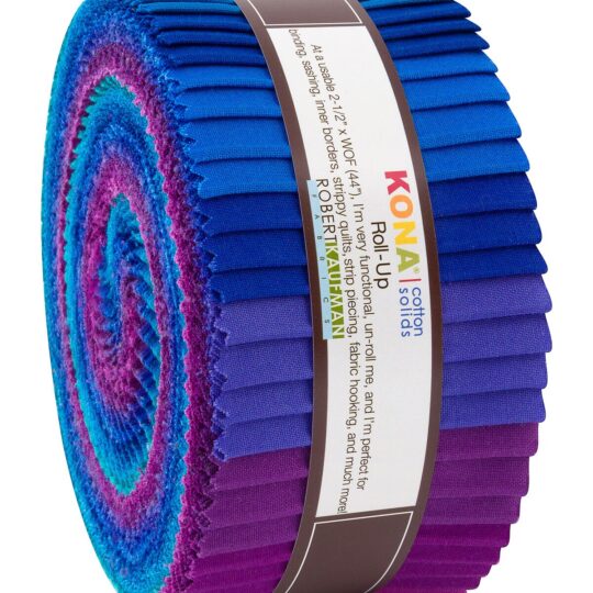 Robert Kaufman Kona Cotton Peacock Palette 40-Piece Cotton Fabric Roll