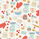 Robert Kaufman Bakers Kitchen on Beige Novelty Cotton Fabric