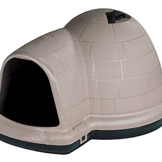 Petmate Indigo Dog House with Microban, Taupe/Black - Medium