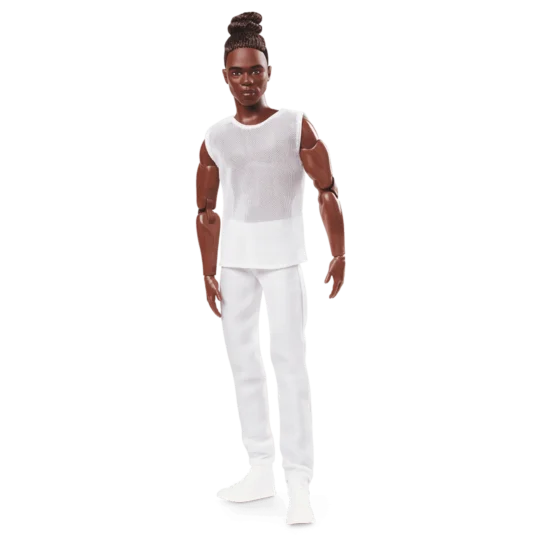 Barbie Looks Ken Doll (Brunette with Braids & Bun Hairstyle)