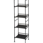 Organize It All 45 Black 4 Tier Square Shelving Tower