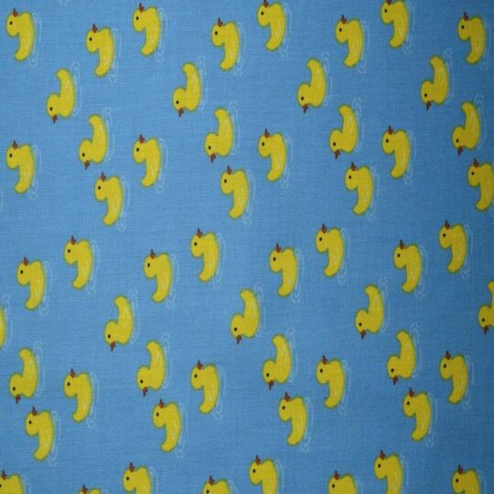 Rubber Ducks on Blue Cotton Fabric by Quilter's Showcase