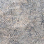 Ice Blue Branches Batik Cotton Fabric