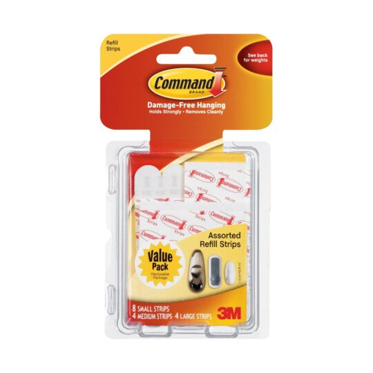 Command 16ct Assorted White Replacement Strips