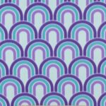 Blue & Purple Geometric Rainbows Blizzard Fleece Fabric