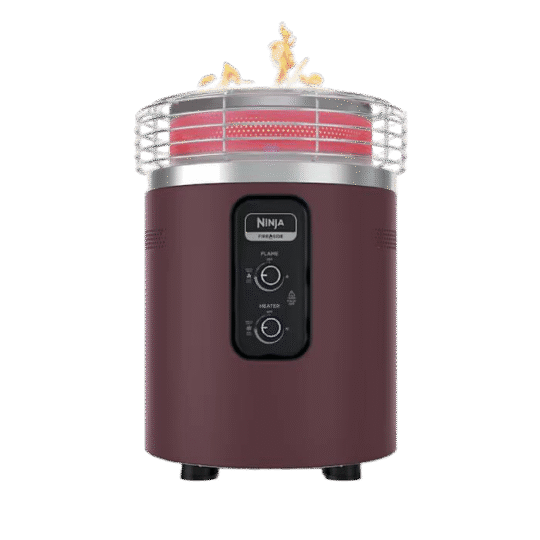 Fireside360 Outdoor Heater & Fire Pit and Top Cover Bundle - Future Maroon